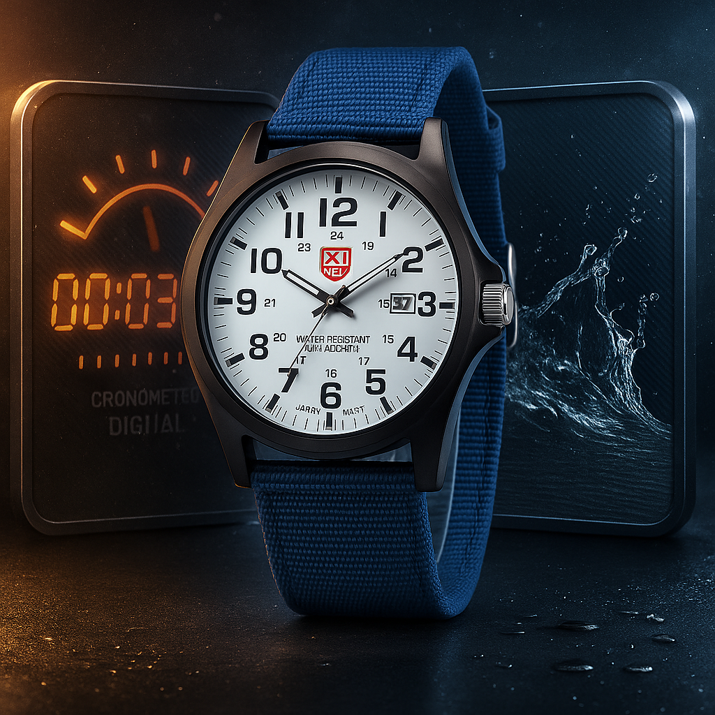 Reloj Militar Analógico Impermeable Estilo Táctico