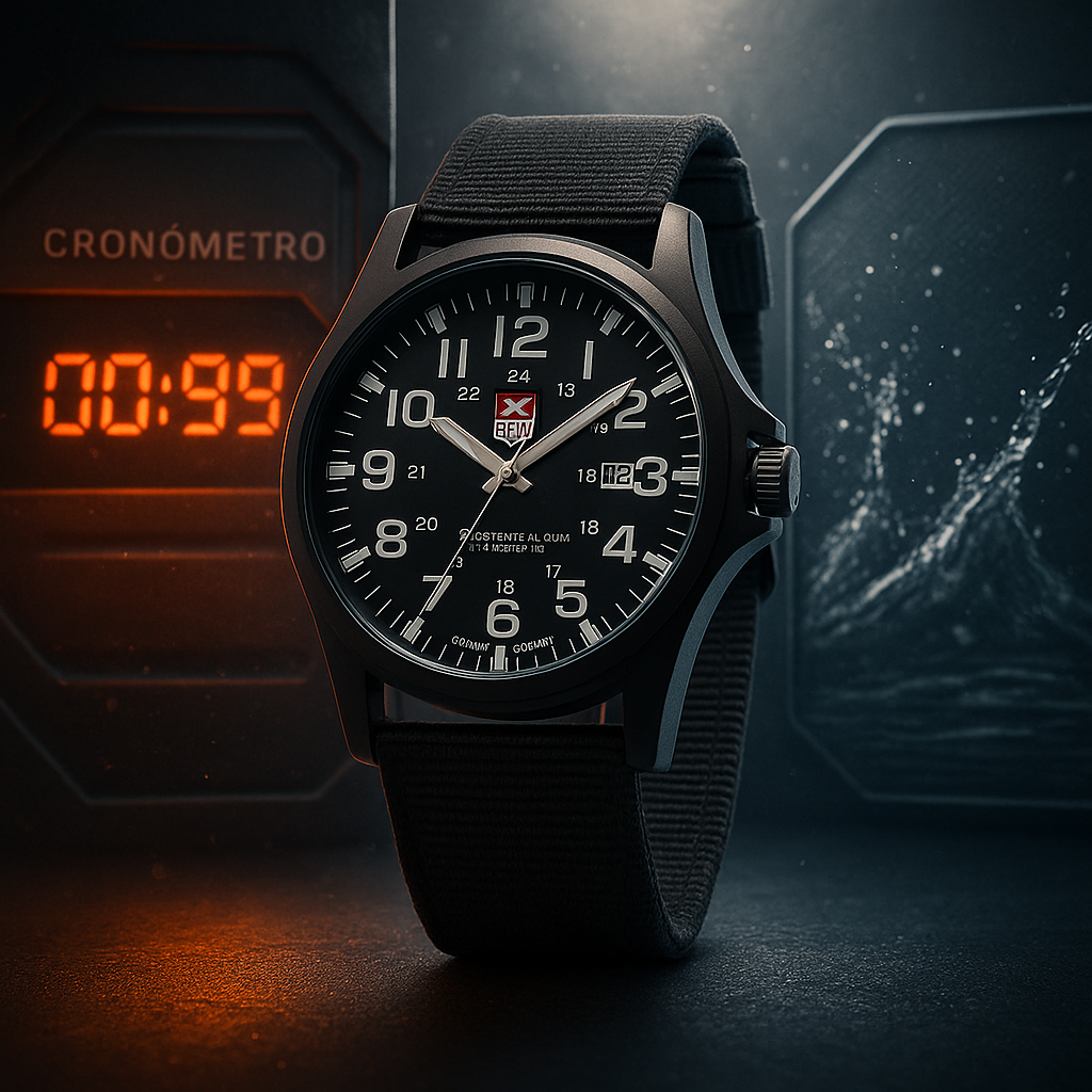 Reloj Militar Analógico Impermeable Estilo Táctico