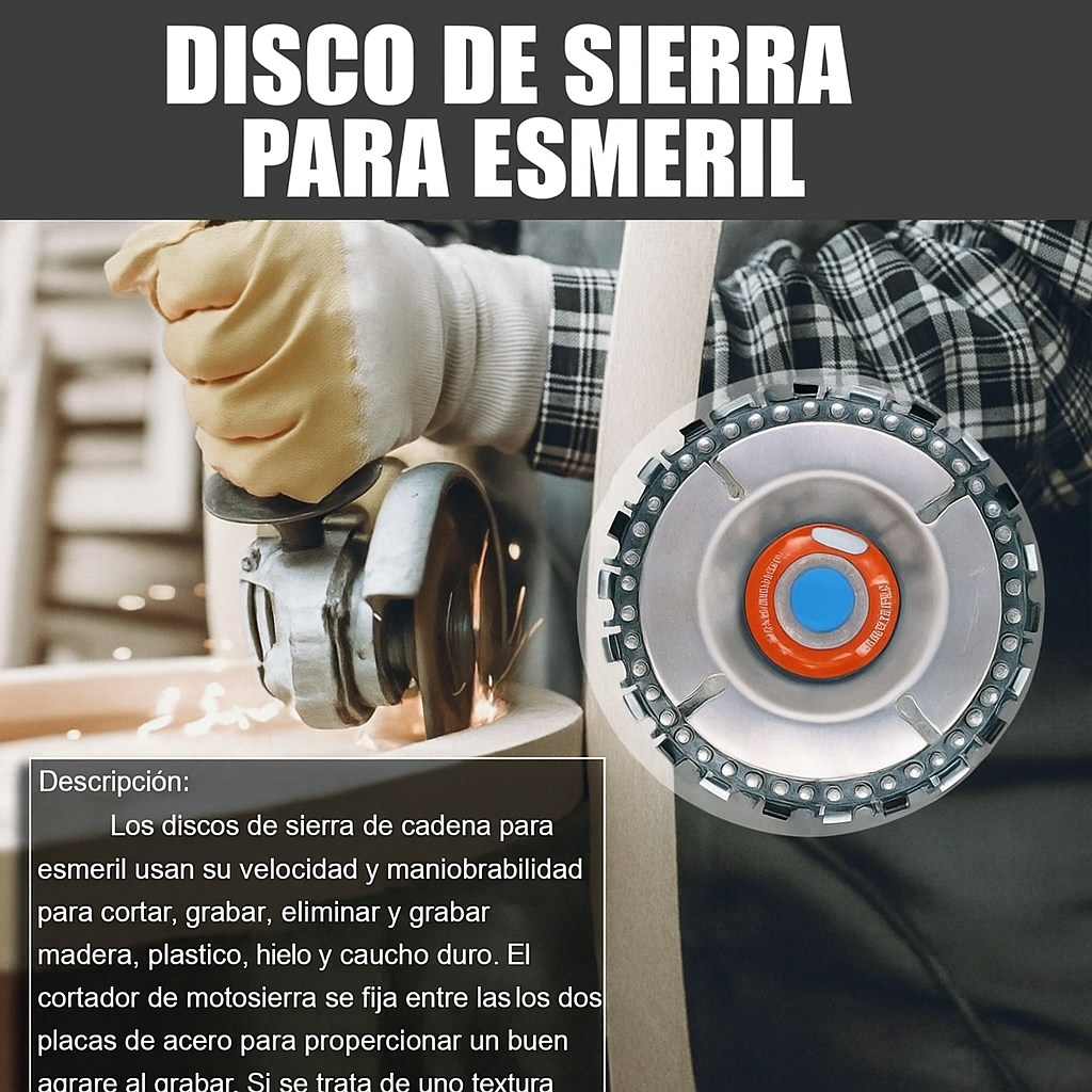 Disco de corte y talla para amoladora angular