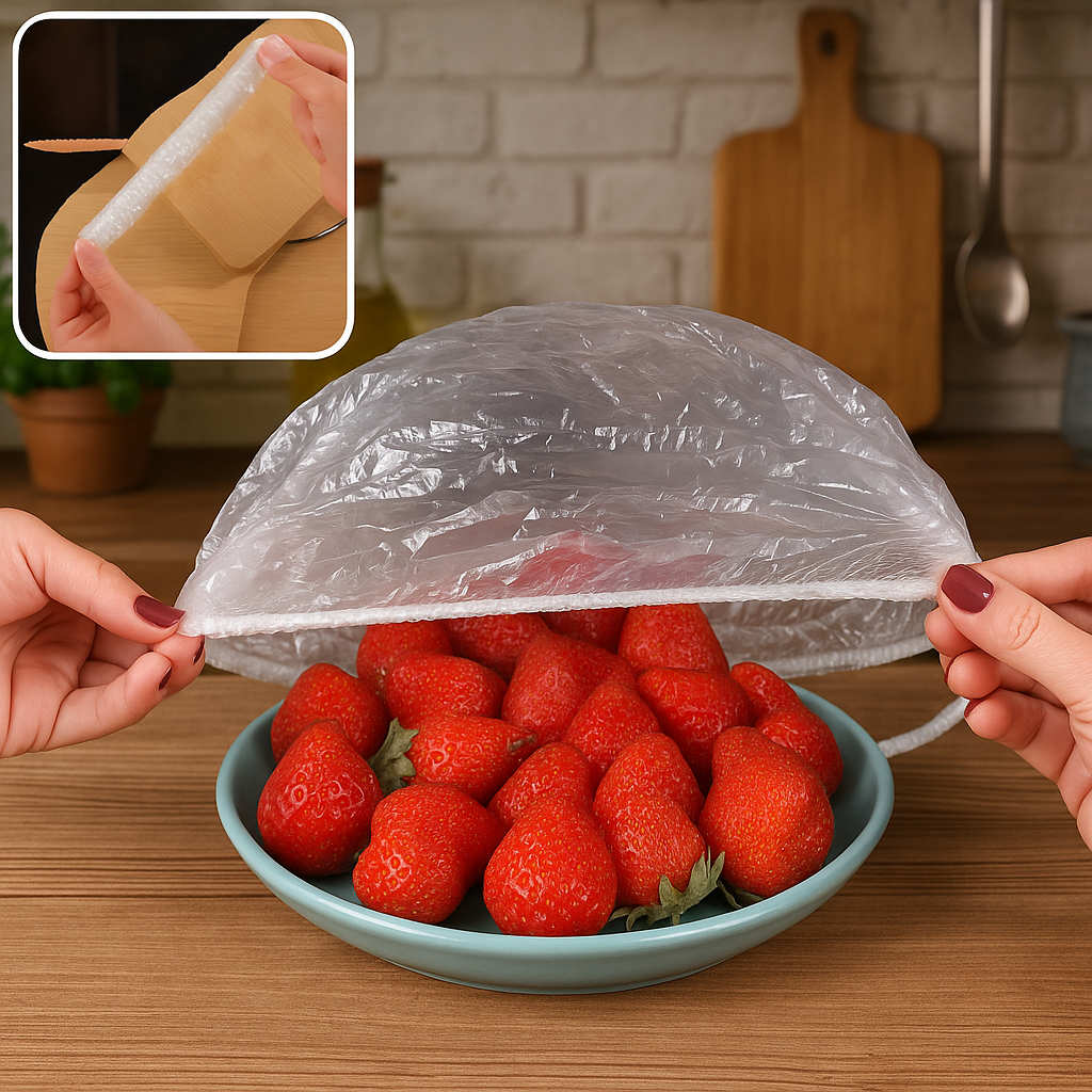 Tapas elásticas plásticas reutilizables para alimentos (100 pcs)