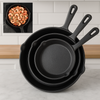 ForgeSet Juego 3 Sartenes Hierro Fundido Profesional