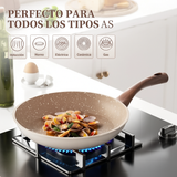 Sartén SizzlePro Granito Antiadherente y Duradera