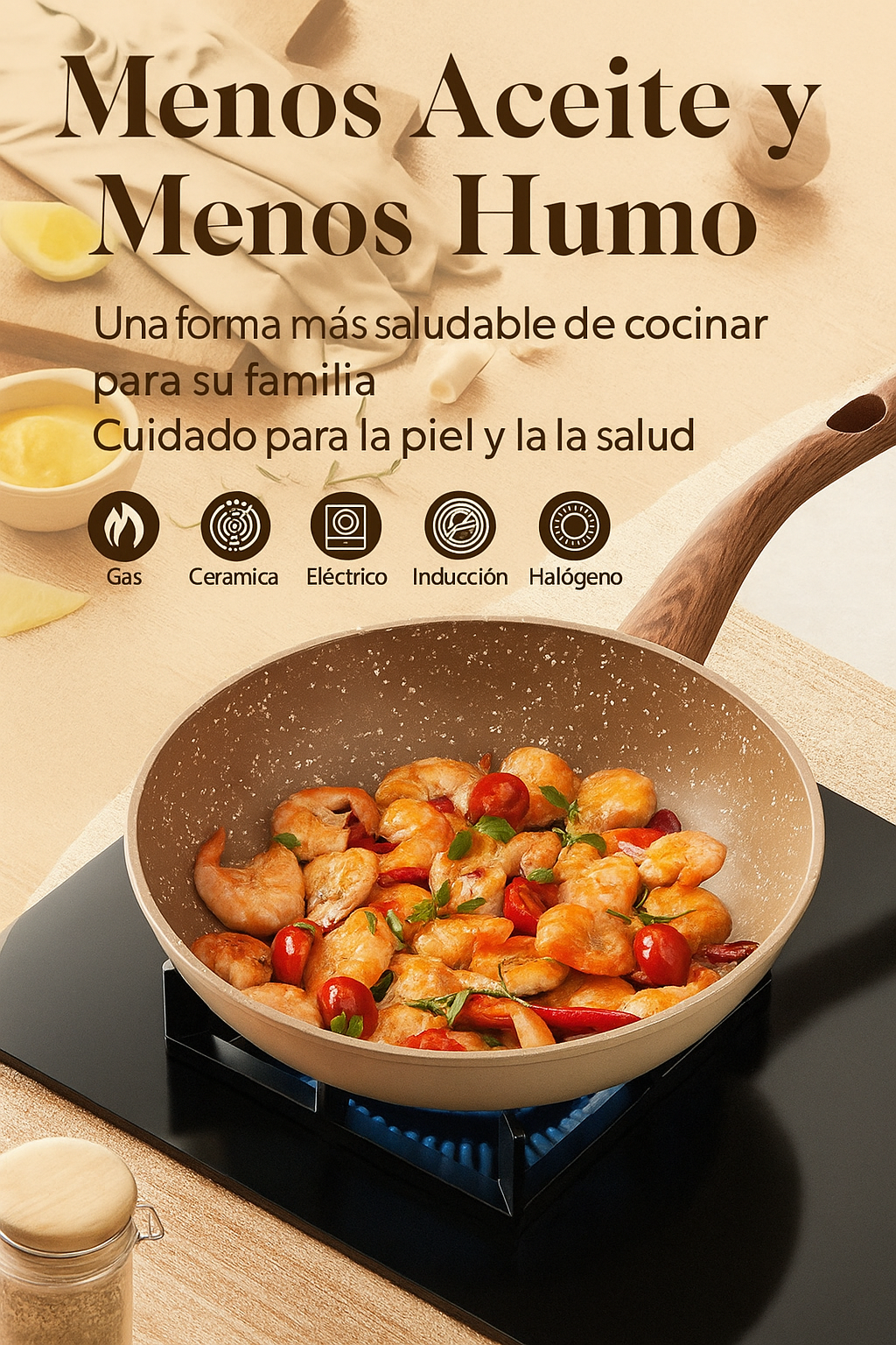 Sartén Antiadherente GranitePro con Revestimiento de Granito