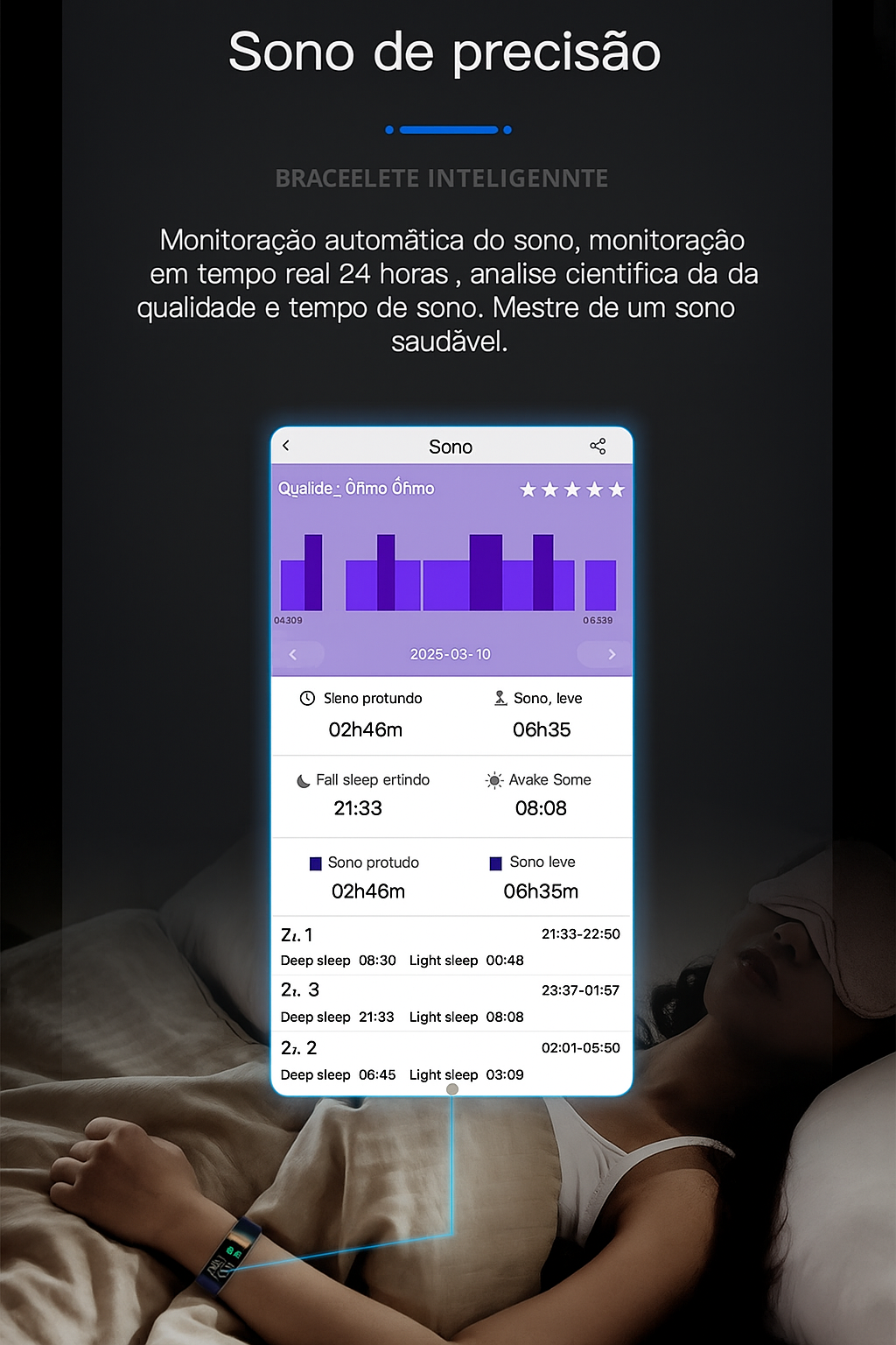 Pulsera Inteligente ECG SpO2 Presión y Frecuencia Cardíaca