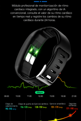 Pulsera Inteligente ECG SpO2 Presión y Frecuencia Cardíaca