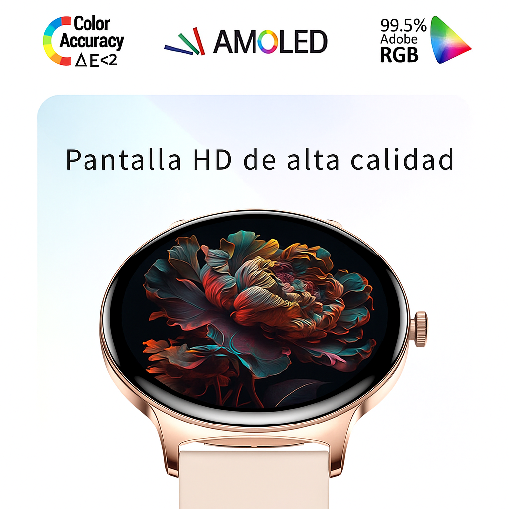 SlimFit Reloj Inteligente AMOLED Ultrafino y Saludable