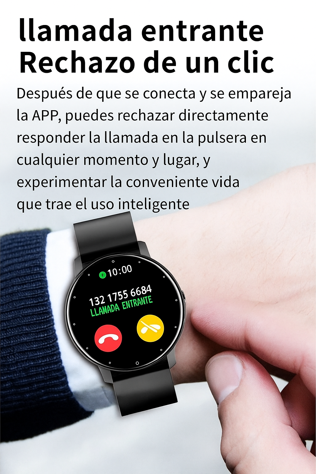 Smartwatch PulseTrack Slim Impermeable y Ultraligero