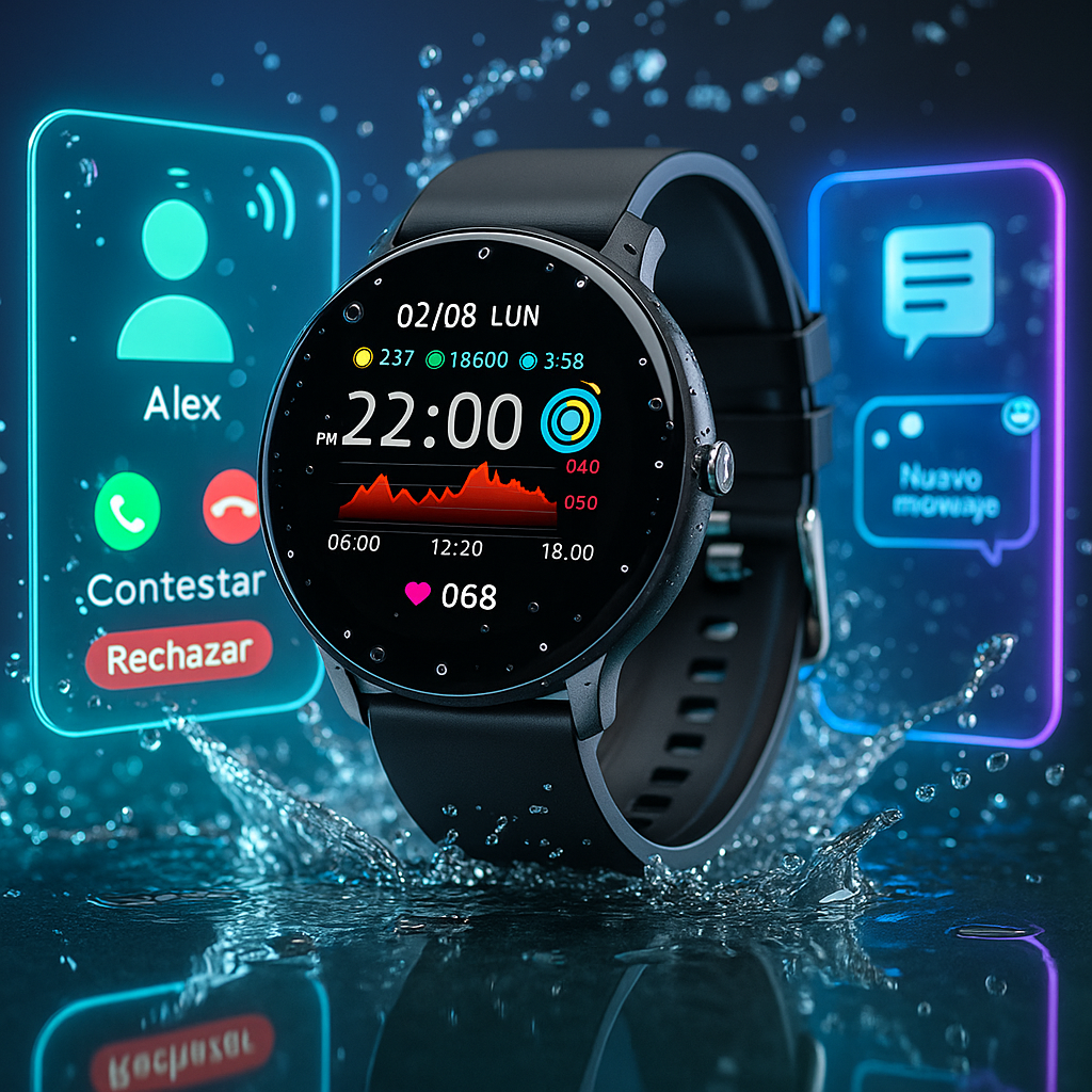 Smartwatch PulseTrack Slim Impermeable y Ultraligero