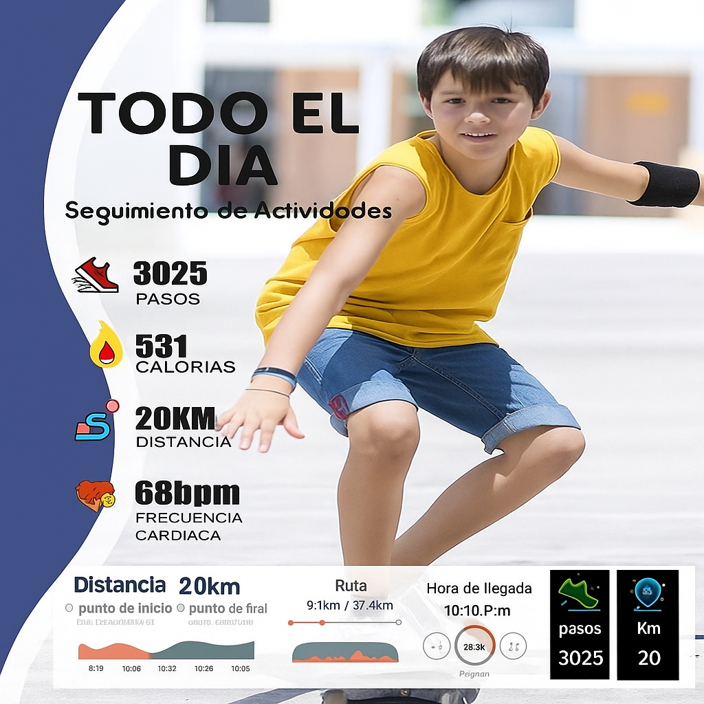 Reloj Infantil Fitness GPS con Frecuencia Cardíaca