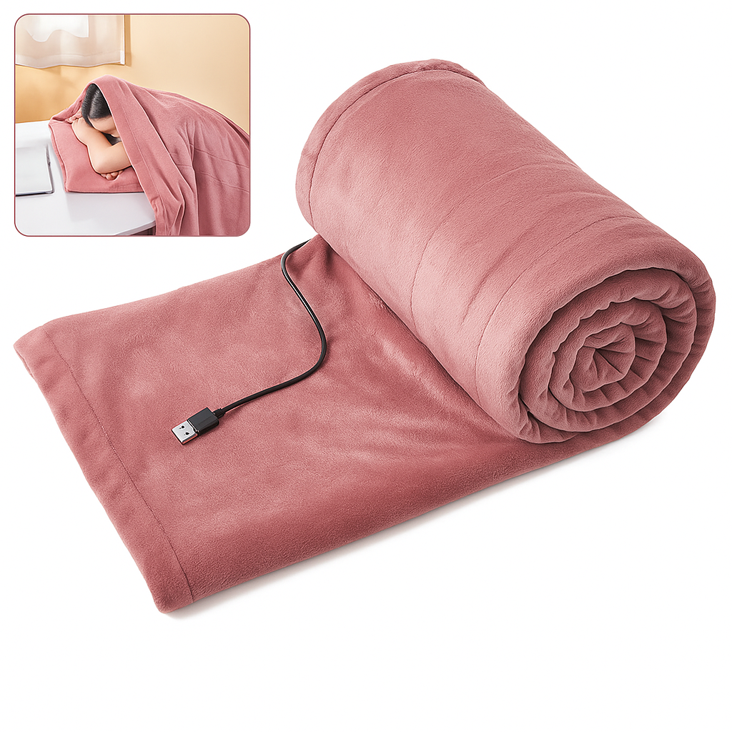 Manta Eléctrica USB Felpa Ultra Suave Cama Sofá