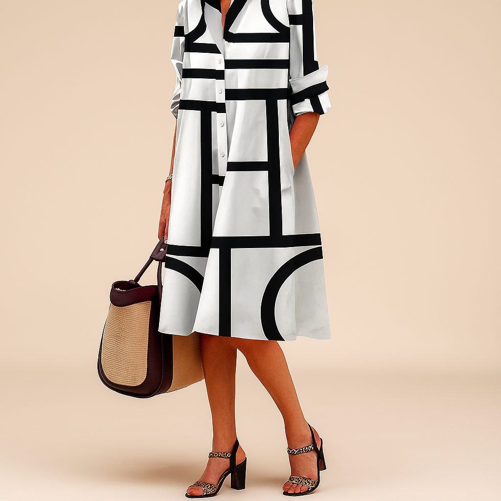 Vestido Casual Impreso Elegante para Mujeres