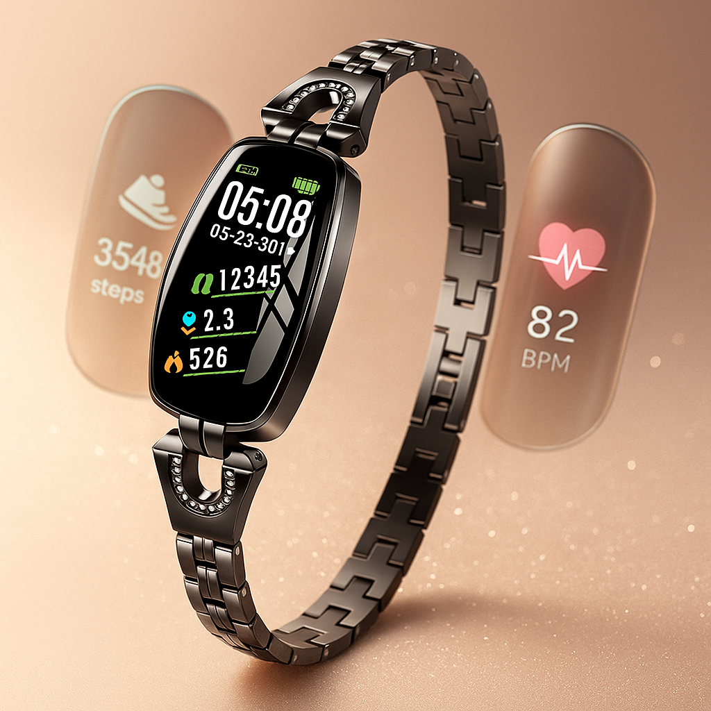 Smartwatch Fitness Donna Elegante con Monitor della Salute