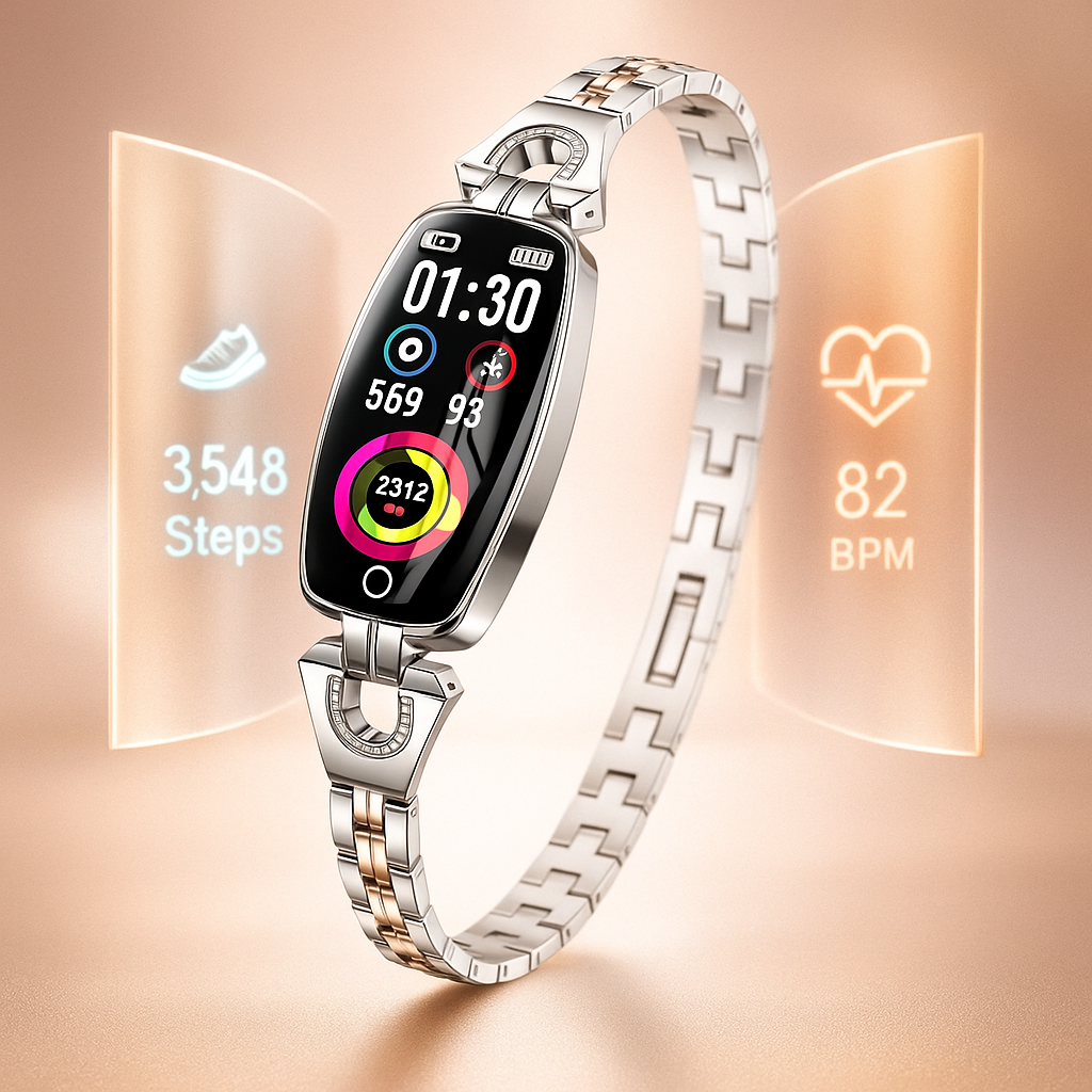 Smartwatch Fitness Donna Elegante con Monitor della Salute