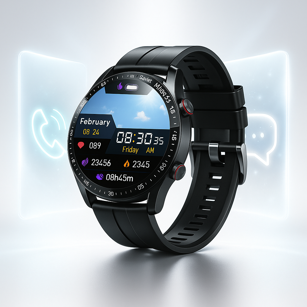 Smartwatch Multifunzionale con Chiamate e Monitoraggio della Salute