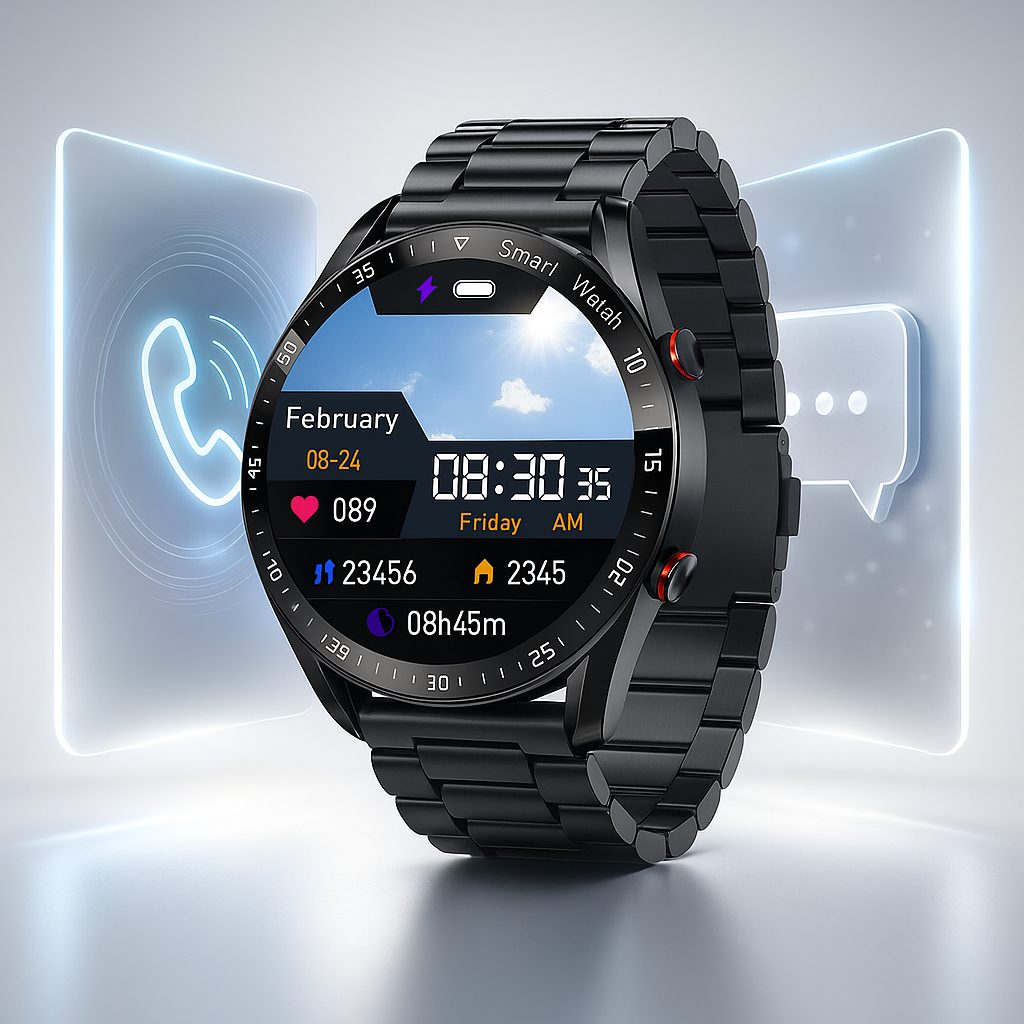 Smartwatch Multifunzionale con Chiamate e Monitoraggio della Salute