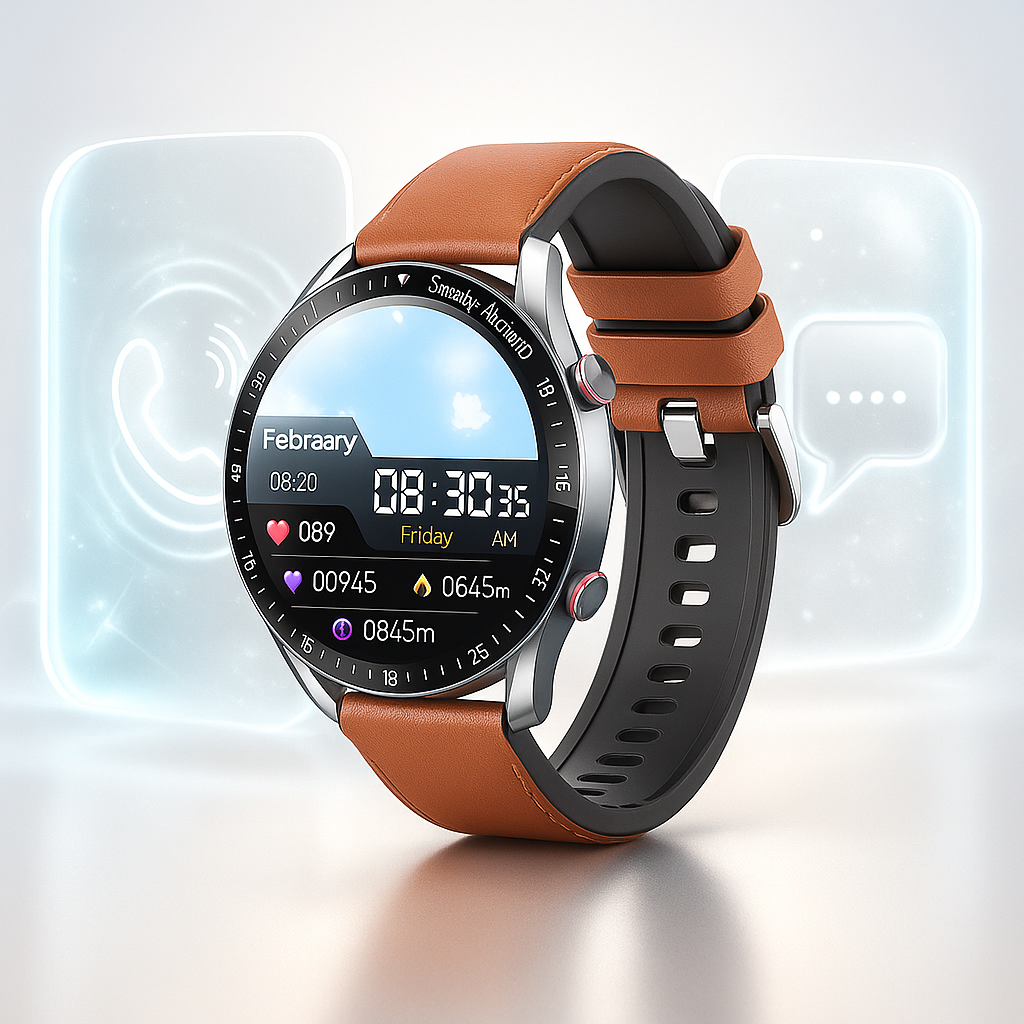Smartwatch Multifunzionale con Chiamate e Monitoraggio della Salute