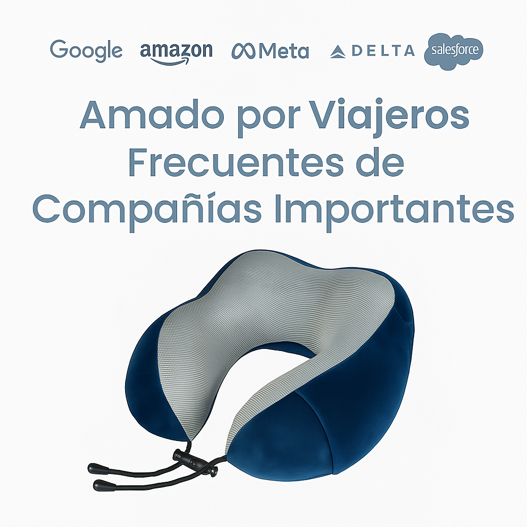 AirRest Almohada de Viaje - Espuma Viscoelástica - Soporte Cervical - Portátil