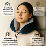 AirRest Almohada de Viaje - Espuma Viscoelástica - Soporte Cervical - Portátil