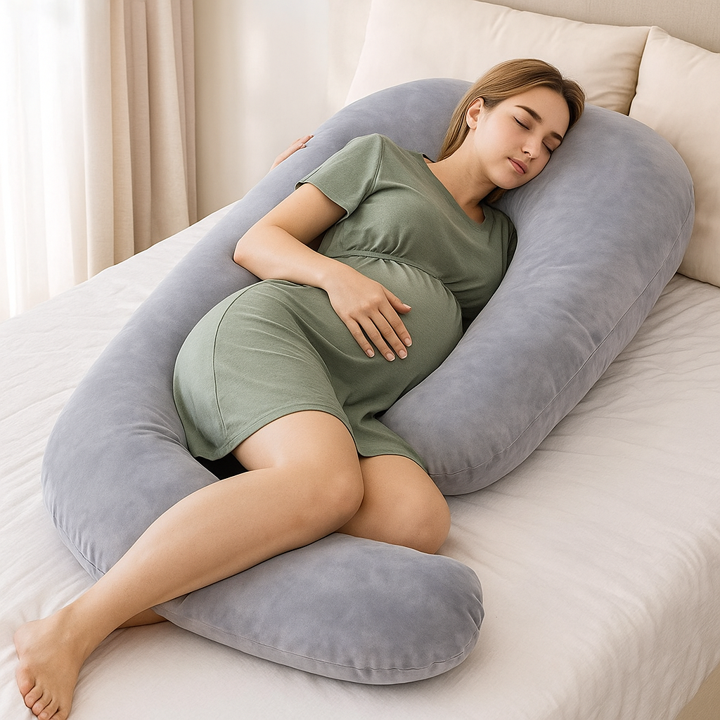 ChillMom Almohada de Embarazo - Soporte Total - Ergonómica - Espuma viscoelástica - Lavable