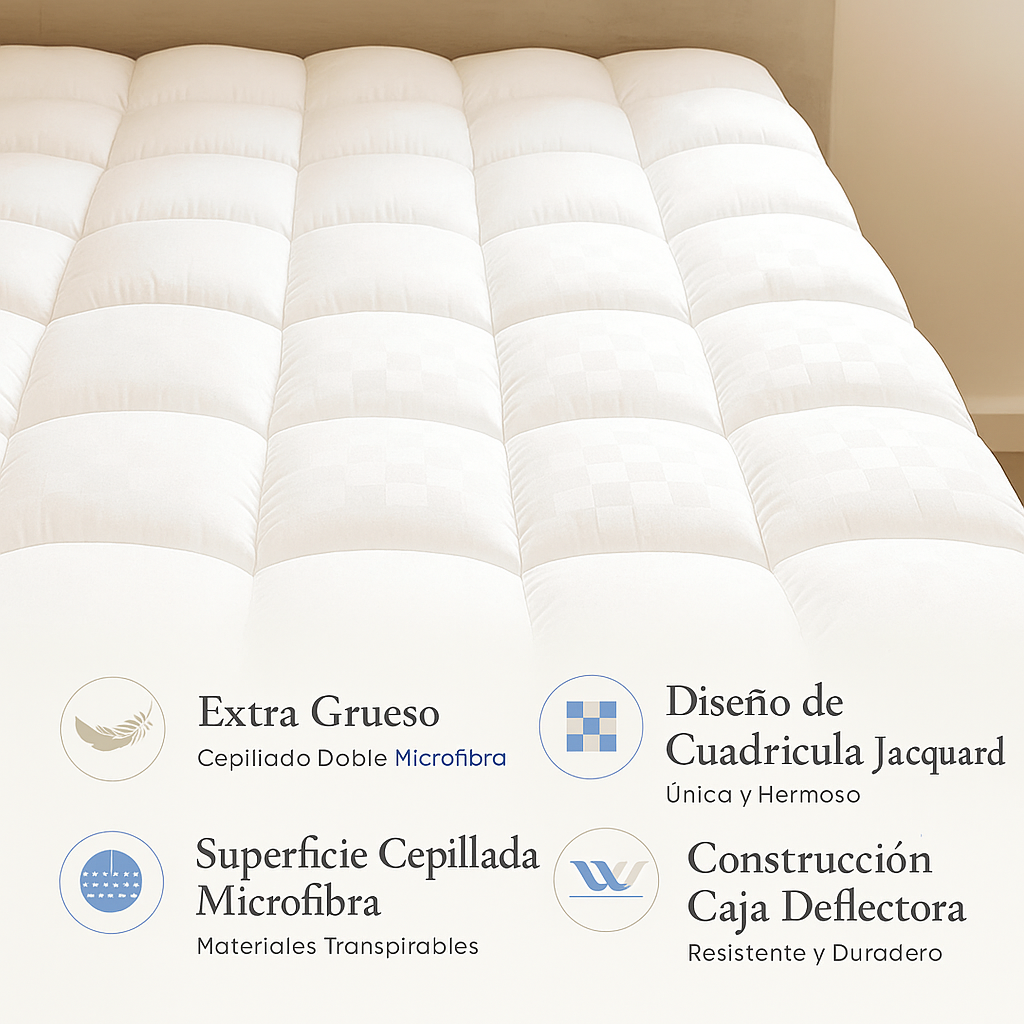 CloudLift- Funda de Colchón Refrigerante - Impermeable - Transpirable - Ajustable - Antiácaros