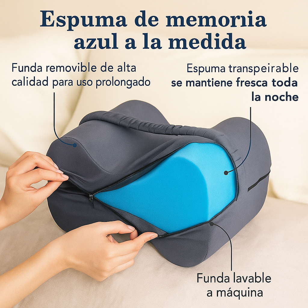 SpineAlign Almohada para Rodillas - Espuma Viscoelástica - Soporte Ergonómico