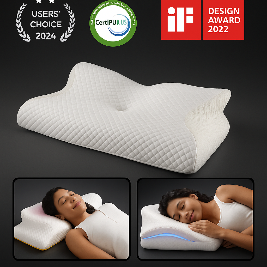 CozyRest Almohada Cervical Viscoelástica - Soporte Ergonómico - Alivio Dolor