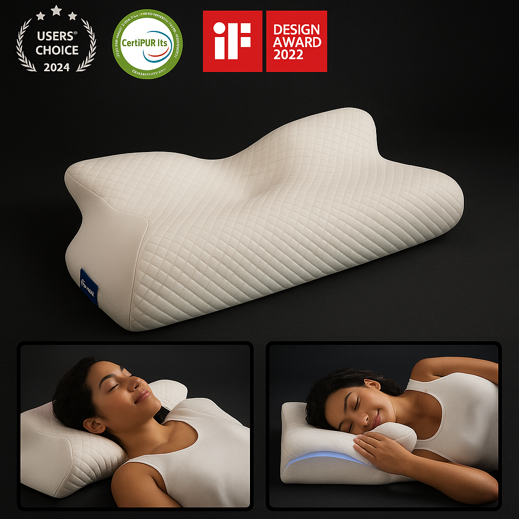 CozyRest Almohada Cervical Viscoelástica - Soporte Ergonómico - Alivio Dolor