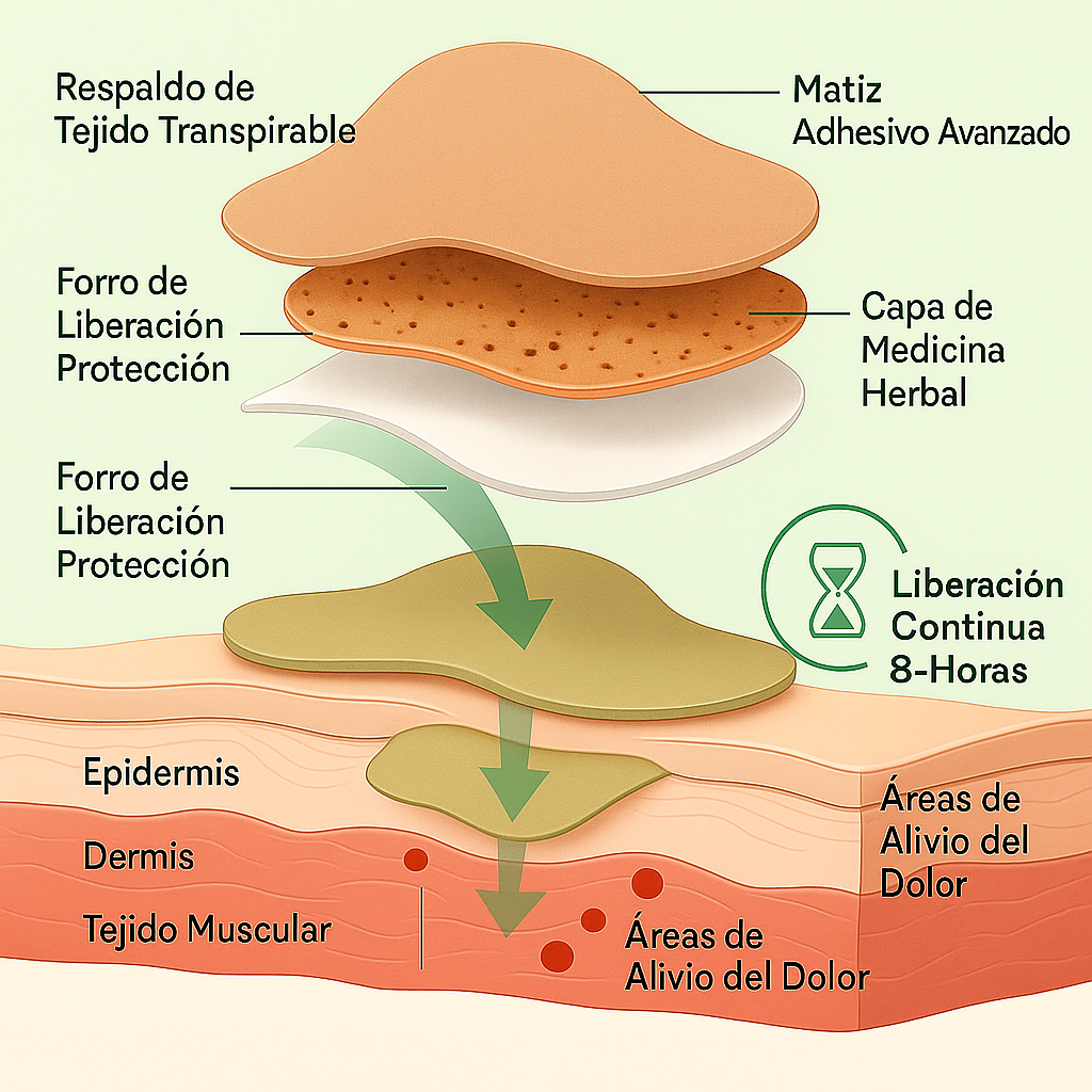 Parches Herbales NeckEase- Alivio Natural y Calor Terapéutico para Cuello