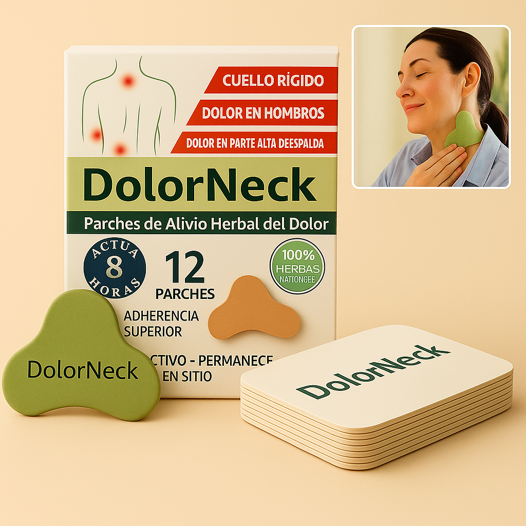 Parches Herbales NeckEase- Alivio Natural y Calor Terapéutico para Cuello