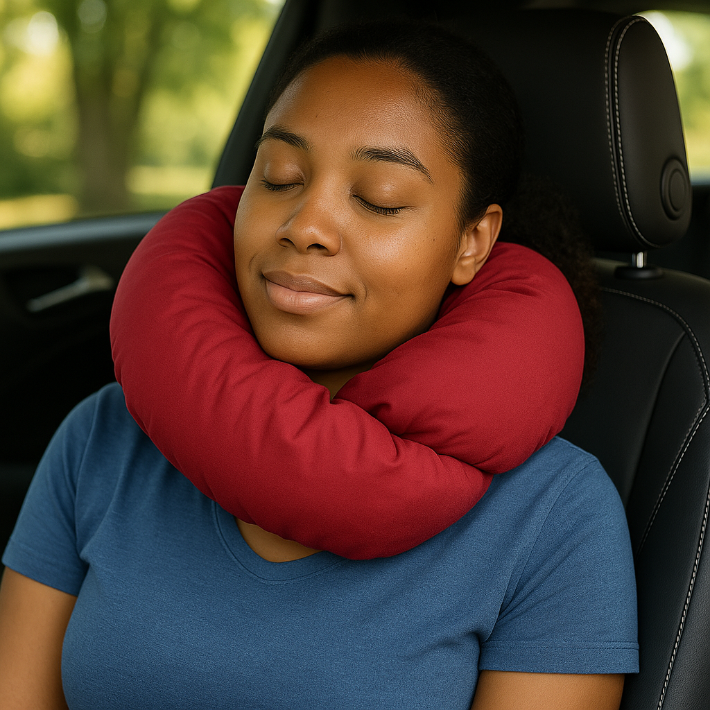 Almohada de viaje Infinity - soporte cervical ergonómica - viscoelástica compacta