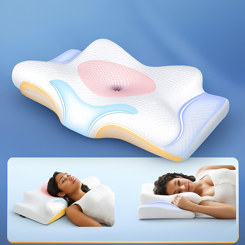 CozyRest Almohada de Cuello - Espuma Viscoelástica - Soporte Cervical