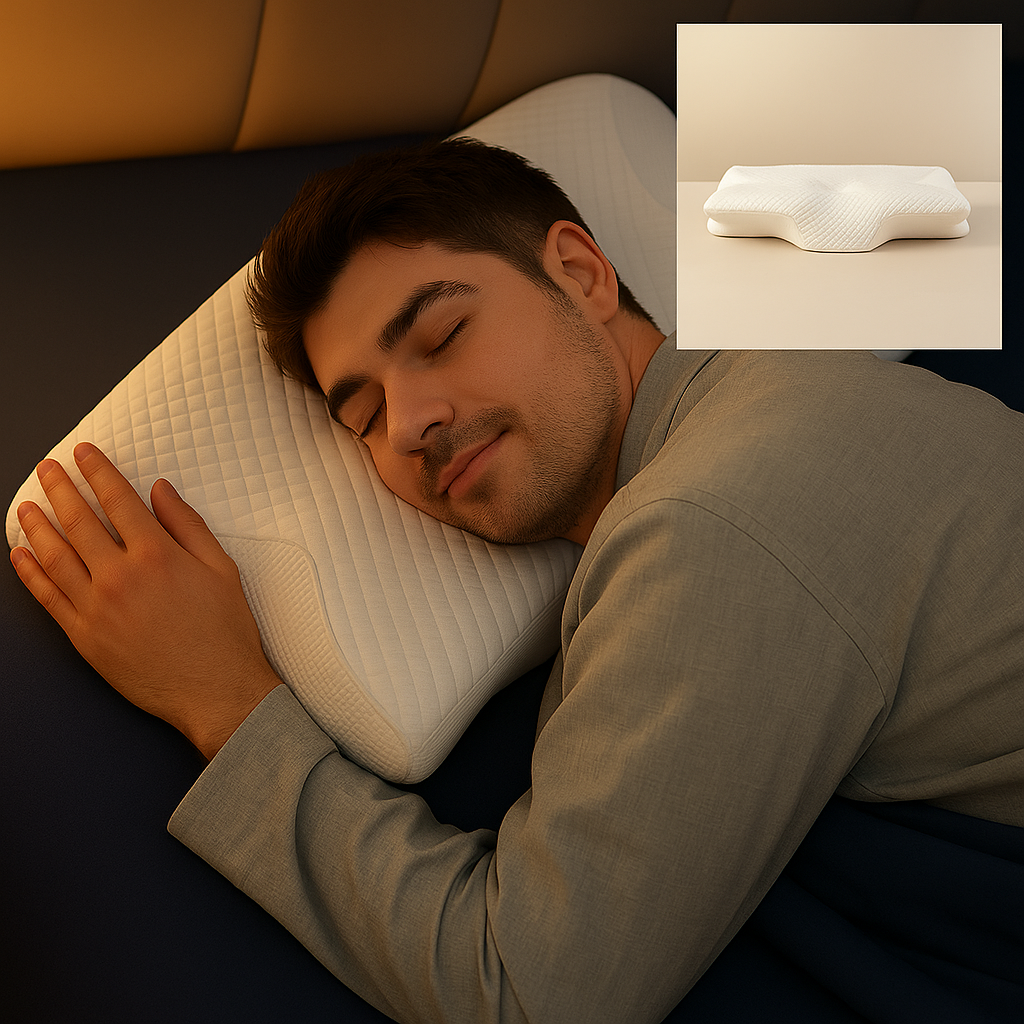 CozyRest Almohada Viscoelástica Cuello - Soporte Ergonómico - Alivio Dolor