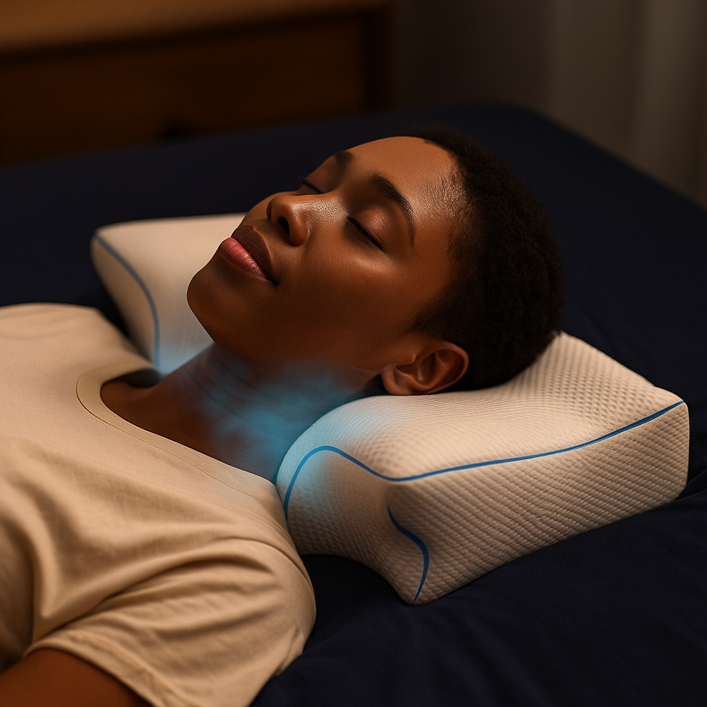 CozyRest Almohada de Cuello Espuma Viscoelástica - Soporte Ergonómico - Para Viaje