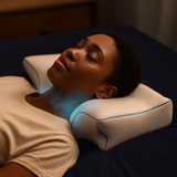 CozyRest Almohada de Cuello Espuma Viscoelástica - Soporte Ergonómico - Para Viaje