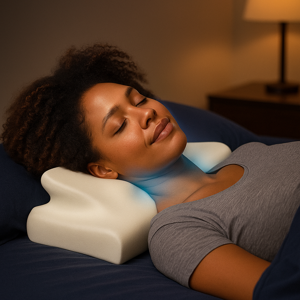 CozyRest Almohada de Cuello Espuma Viscoelástica - Soporte Ergonómico - Para Viaje
