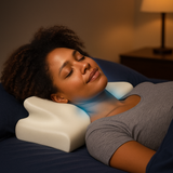 CozyRest Almohada de Cuello Espuma Viscoelástica - Soporte Ergonómico - Para Viaje