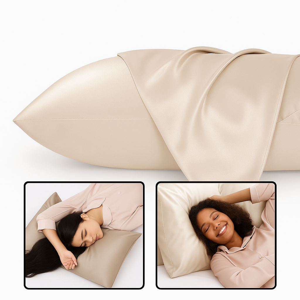 Funda Almohada Seda CozyRest - Pack 2 - Anti-frizz Hipoalergénica
