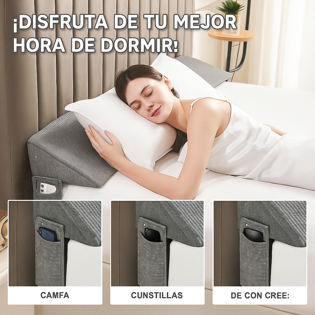 ElevateWedge- Almohada Rellenadora de Espacio - Para Cama