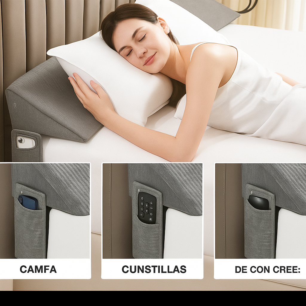 ElevateWedge- Almohada Rellenadora de Espacio - Para Cama