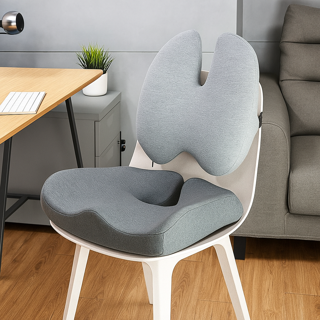 ORTHOSEAT - Conjunto de Comodidad Ortopédica - Cojín Asiento y Respaldo