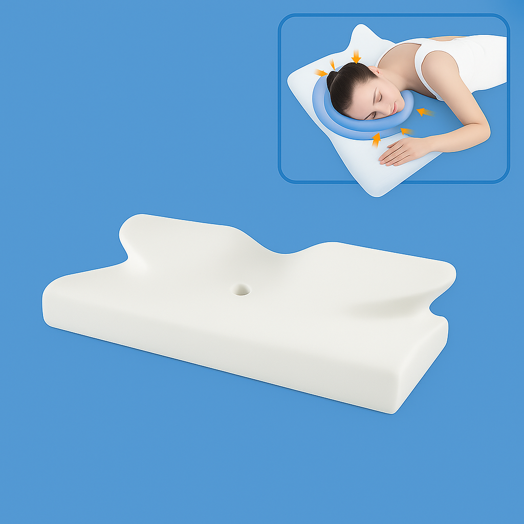 CozyRest Almohada Viscoelástica Cuello - Soporte Ergonómico - Alivio Cervical
