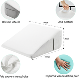 Almohada Cuña Inclinada Deluxe - Soporte Ortopédico Ergonómico