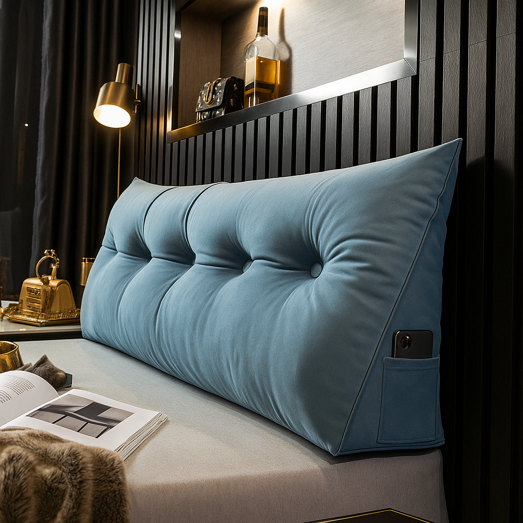 Almohada de Cuña de Lujo - Espuma Viscoelástica Ortopédica - Soporte Ergonómico