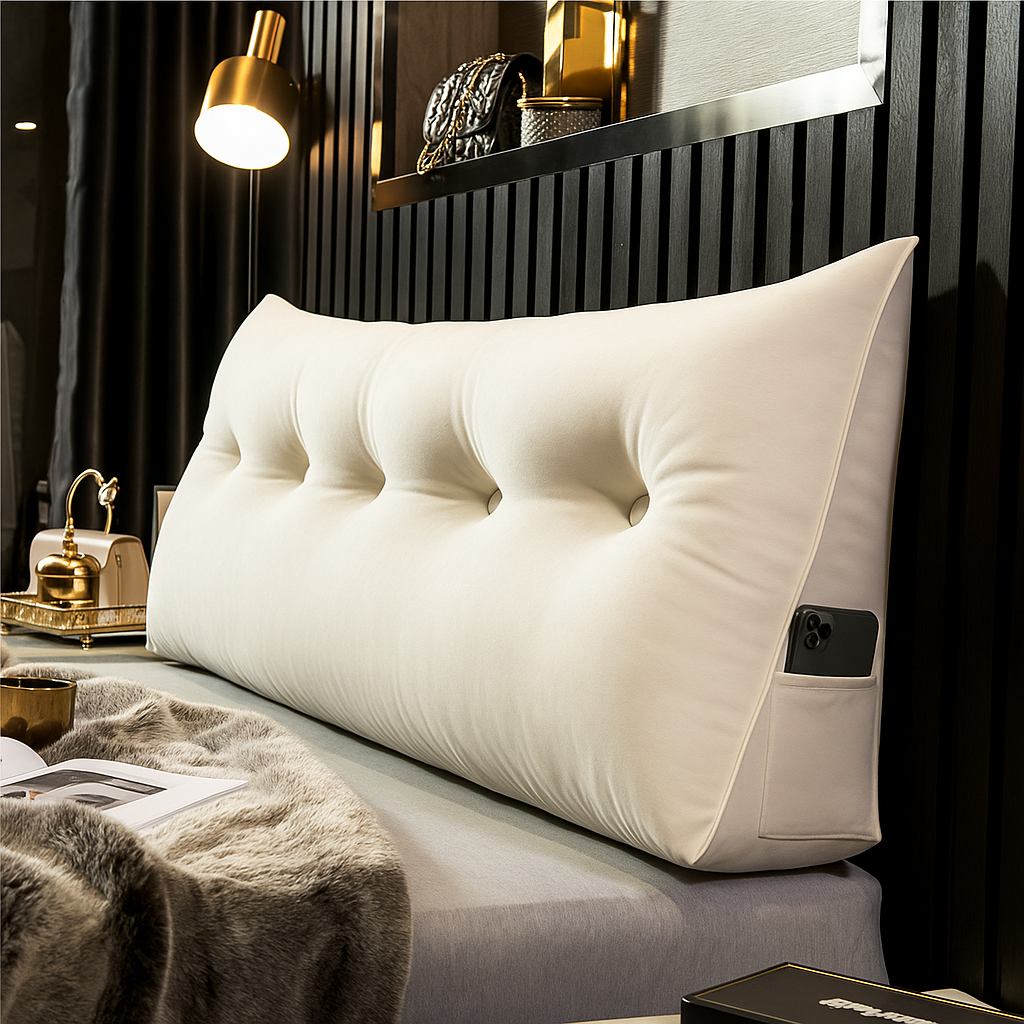 Almohada de Cuña de Lujo - Espuma Viscoelástica Ortopédica - Soporte Ergonómico