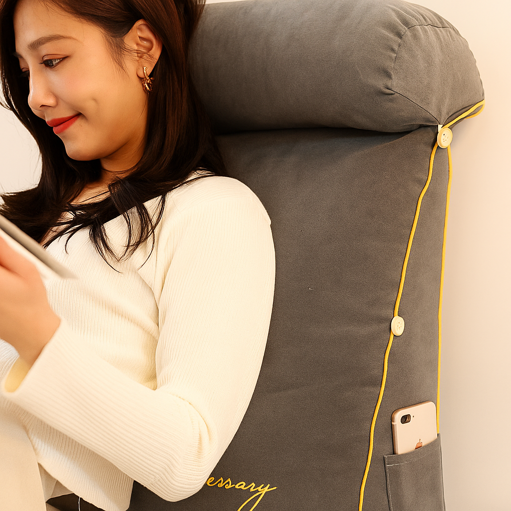 Almohada de Lectura - Respaldo de Lujo Ergonómico - Espuma Viscoelástica