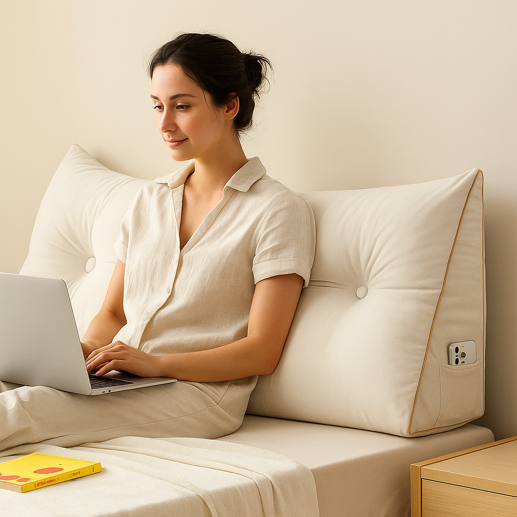 Almohada de Cuña Chic de Lujo - Soporte Cervical - Ergonómica