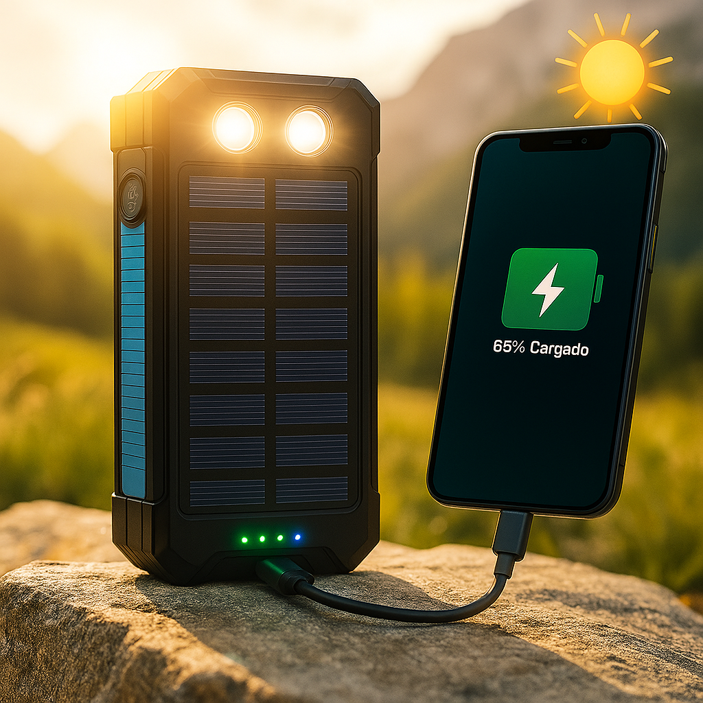 Batería Solar 500000mAh Impermeable Portátil