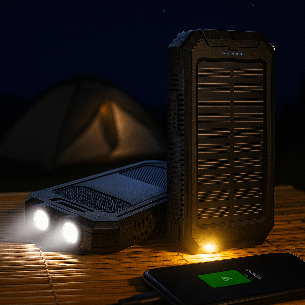 Banco de Energía Solar 500000mAh Impermeable LED - VyFlair