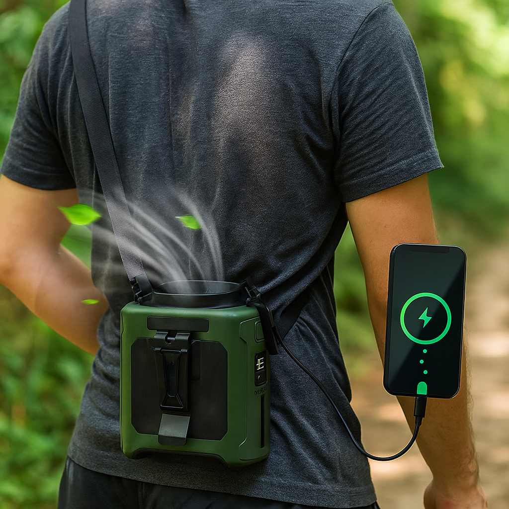 Ventilador de Cintura Portátil 20000mAh con Linterna