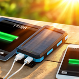 Power Bank Solare 500000mAh Impermeabile con Torcia
